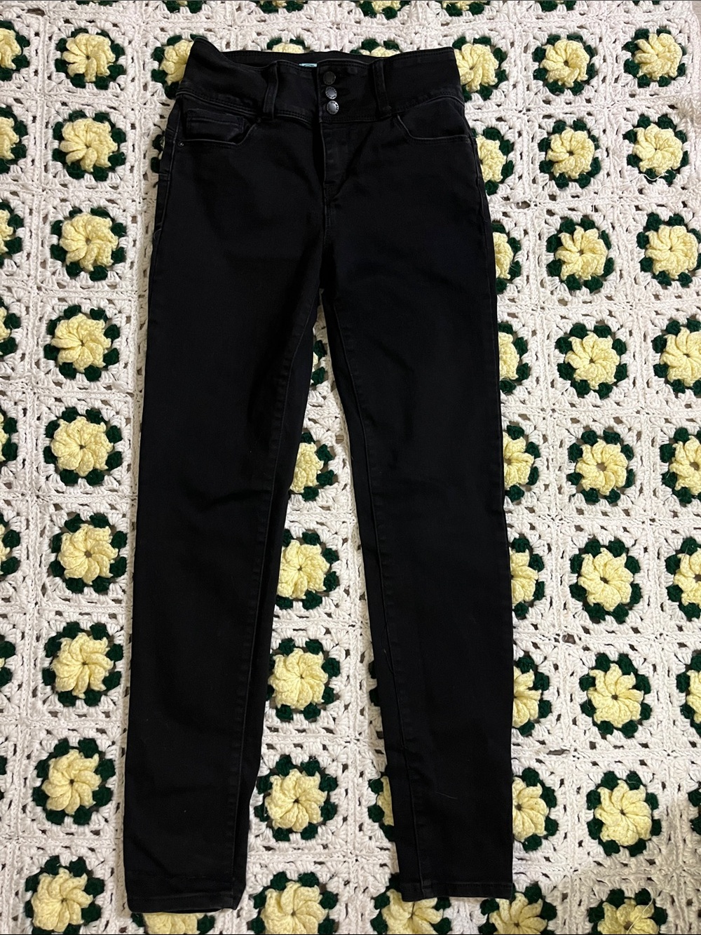 Wax Jean Black High-Rise Skinny Jeans